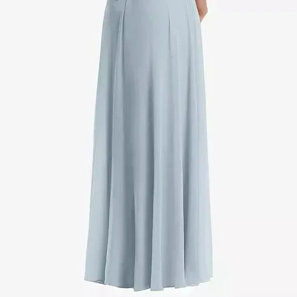 After Six 1568..Flutter Sleeve Scoop Open-Back Chiffon Dress...Mist..Size 18L
